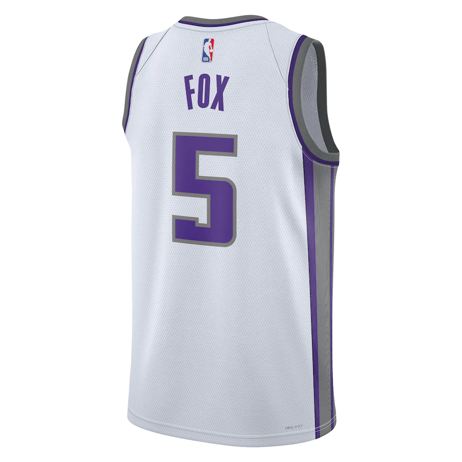 Men's Sacramento Kings De'Aaron Fox White 2022-23 Swingman Jersey - Association Edition