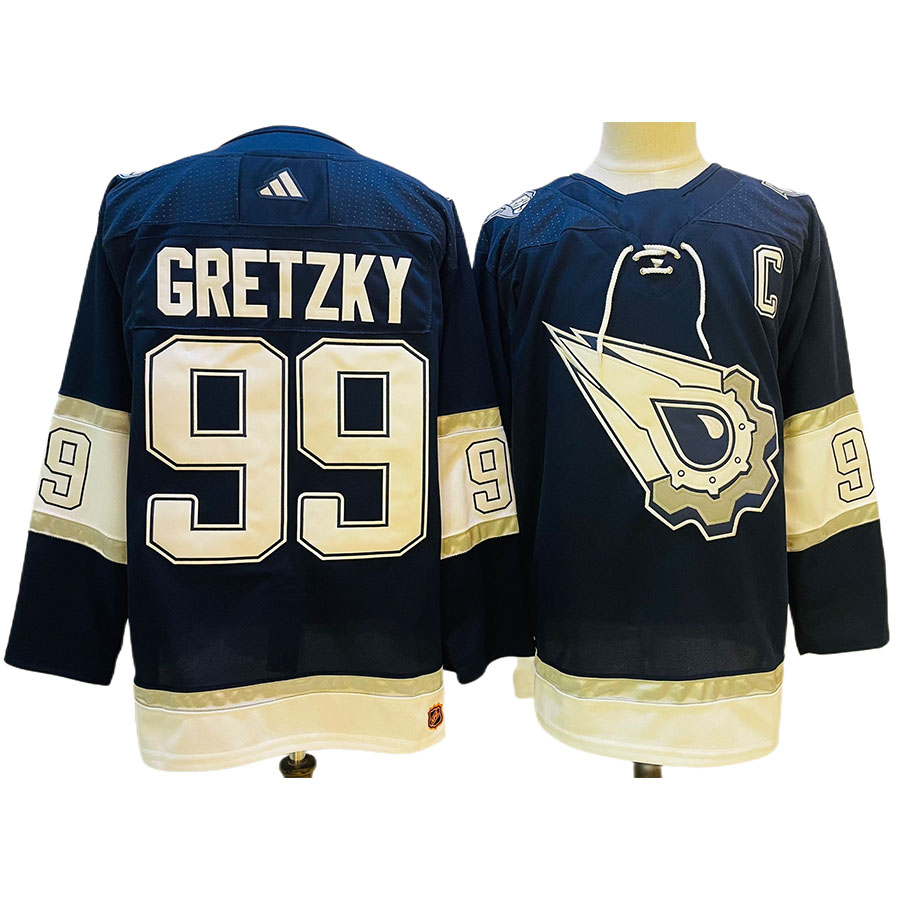 Men's Edmonton Oilers Wayne Gretzky Navy Authentic Jersey
