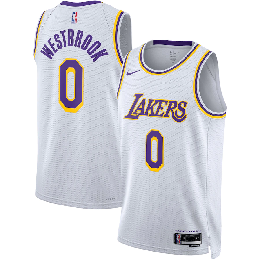Men's Los Angeles Lakers Russell Westbrook White 2022-23 Swingman Jersey - Association Edition