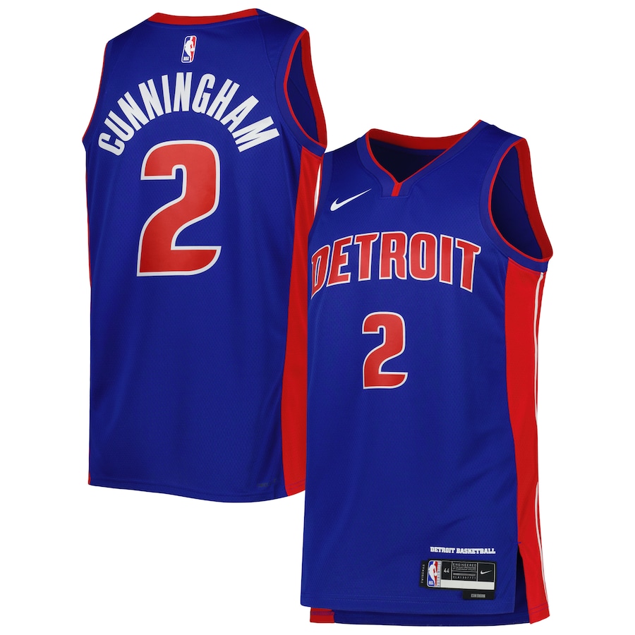 Men's Detroit Pistons Cade Cunningham Blue 2022-23 Swingman Jersey - Icon Edition