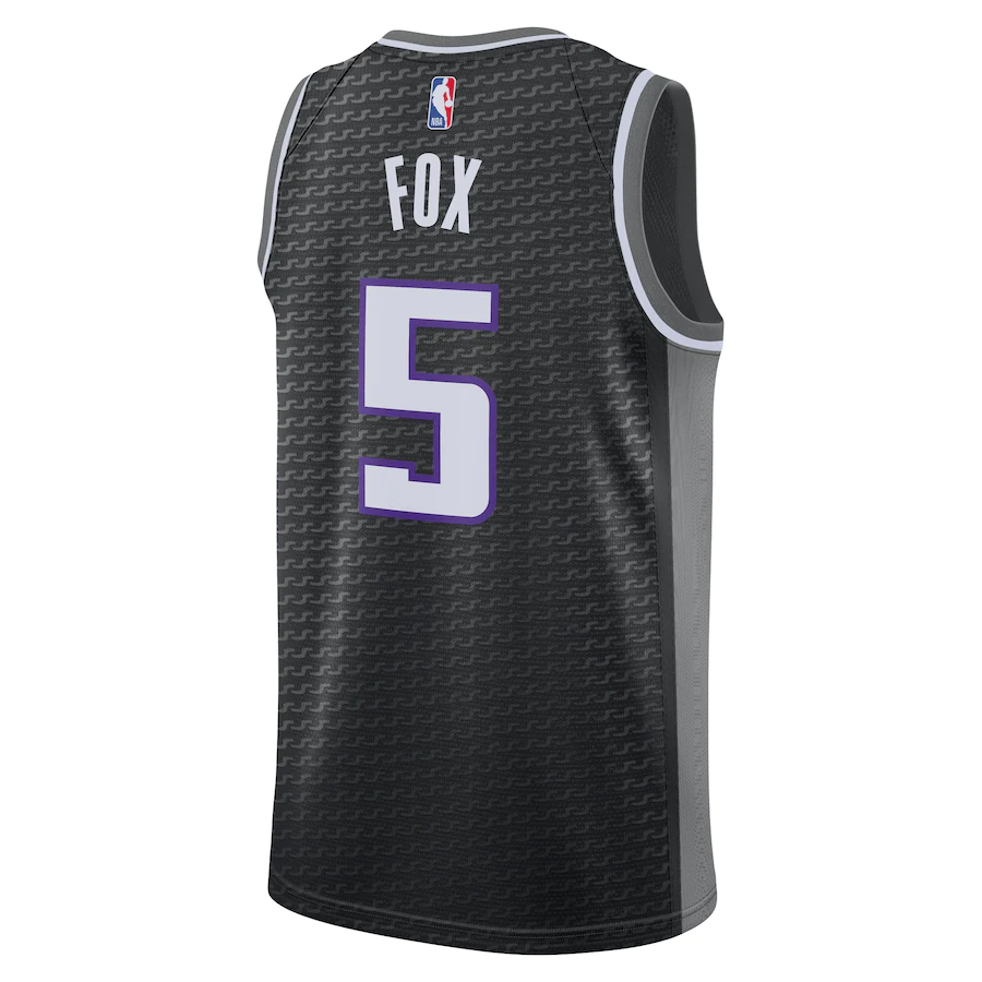 Men's Sacramento Kings De'Aaron Fox Jordan Brand Black 2022-23 Statement Edition Swingman Jersey