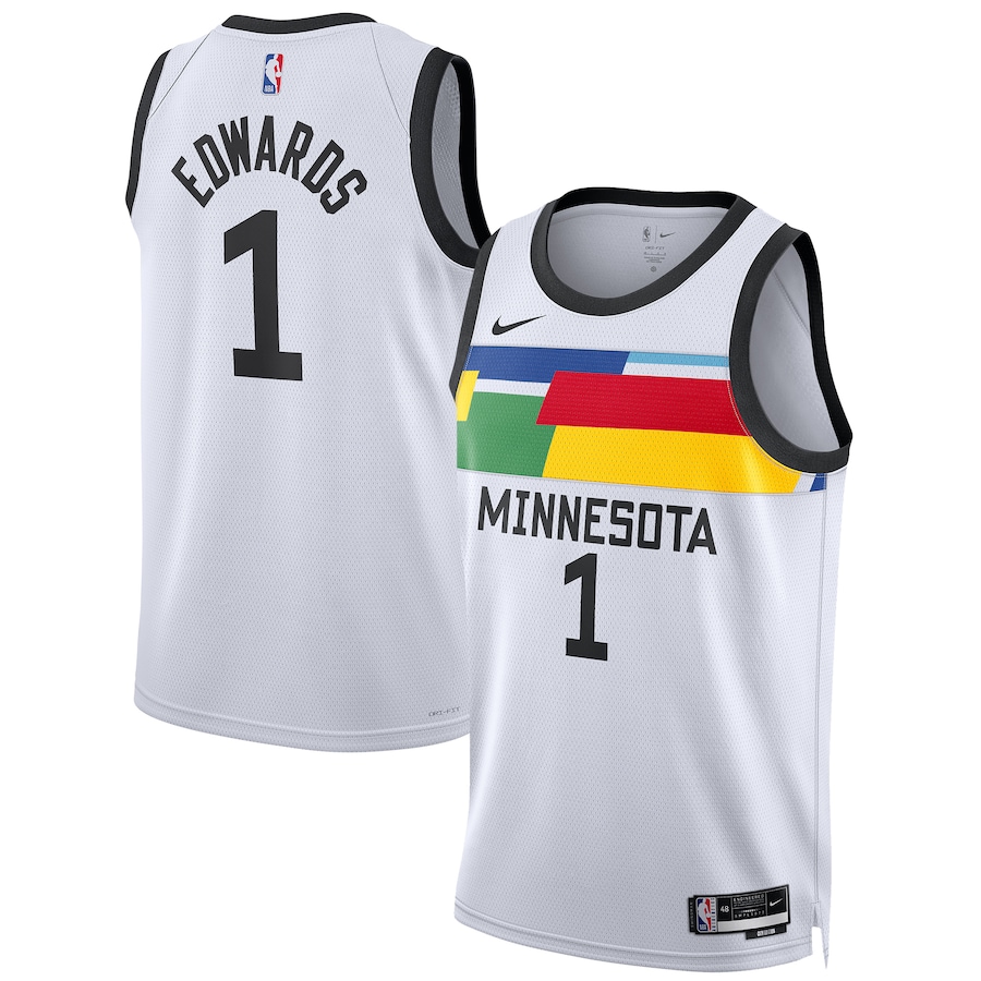 Men's Minnesota Timberwolves Anthony Edwards White 2022-23 Swingman Jersey - City Edition