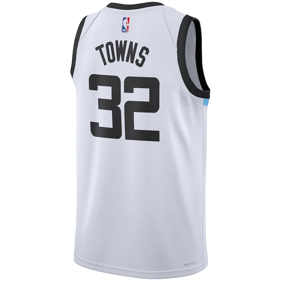 Men's Minnesota Timberwolves Karl-Anthony Towns White 2022-23 Swingman Jersey - City Edition