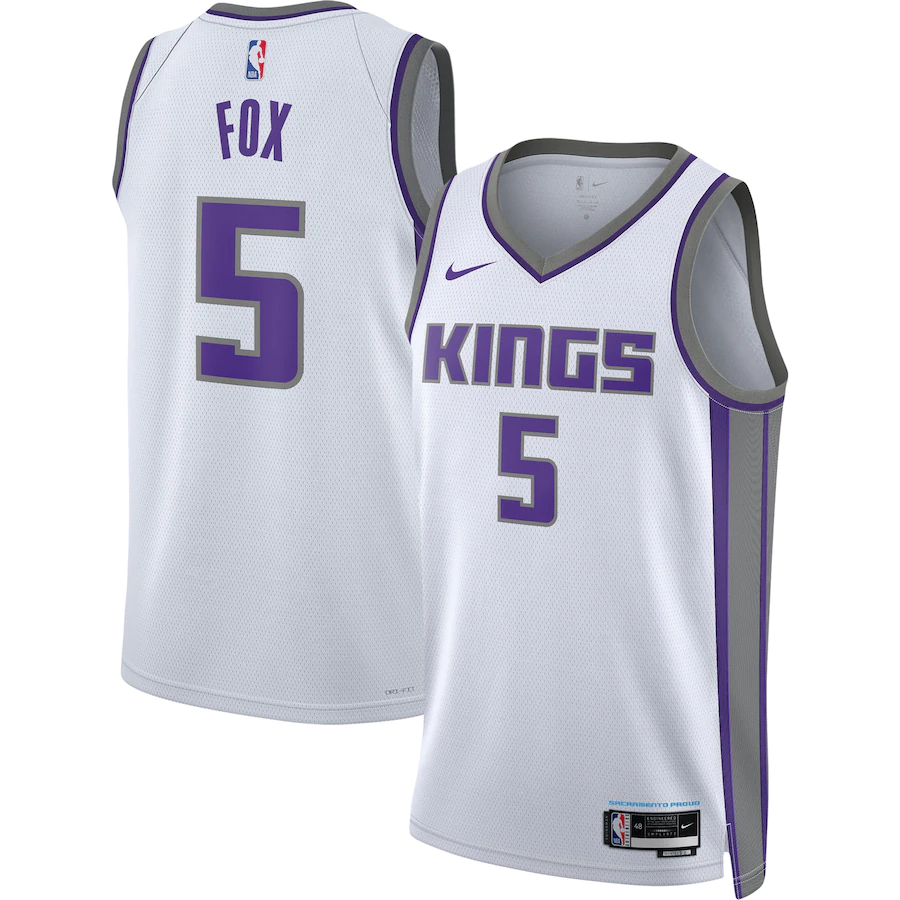 Men's Sacramento Kings De'Aaron Fox White 2022-23 Swingman Jersey - Association Edition