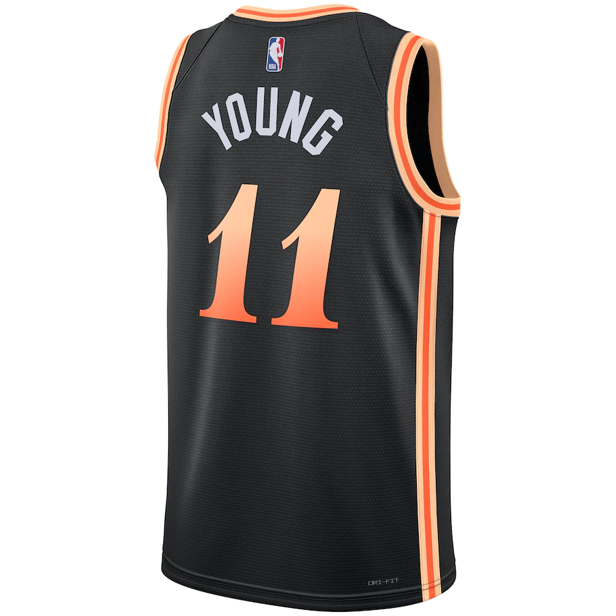 Men's Atlanta Hawks Trae Young Black 2022-23 Swingman Jersey - City Edition