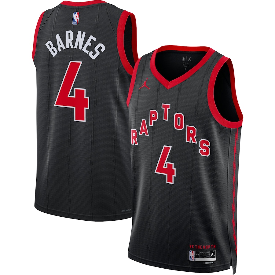 Men's Toronto Raptors Scottie Barnes Jordan Brand Black 2022-23 Statement Edition Swingman Jersey