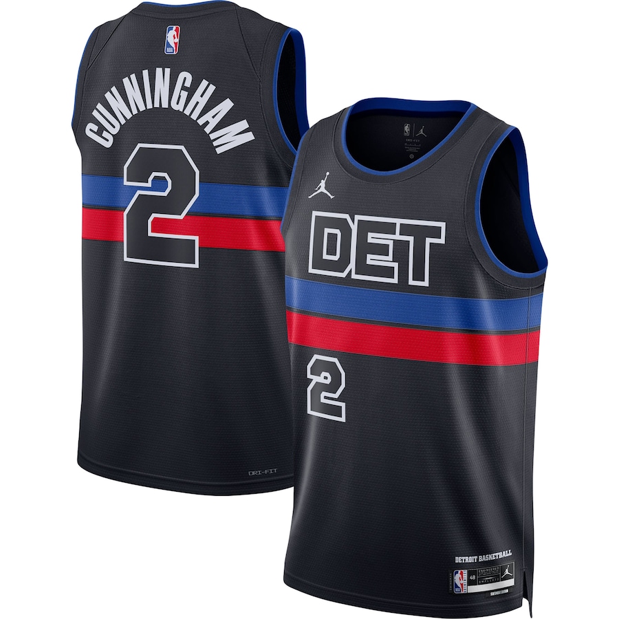 Men's Detroit Pistons Cade Cunningham Jordan Brand Black 2022-23 Statement Edition Swingman Jersey
