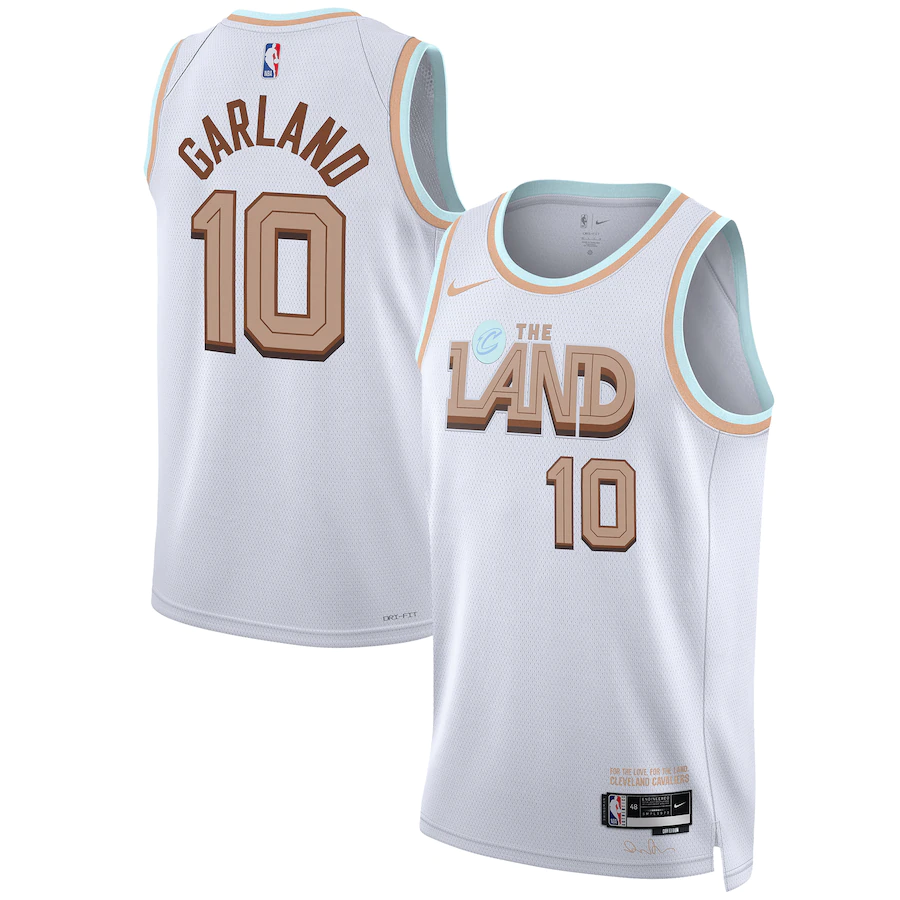 Men's Cleveland Cavaliers Darius Garland White 2022-23 Swingman Jersey - City Edition