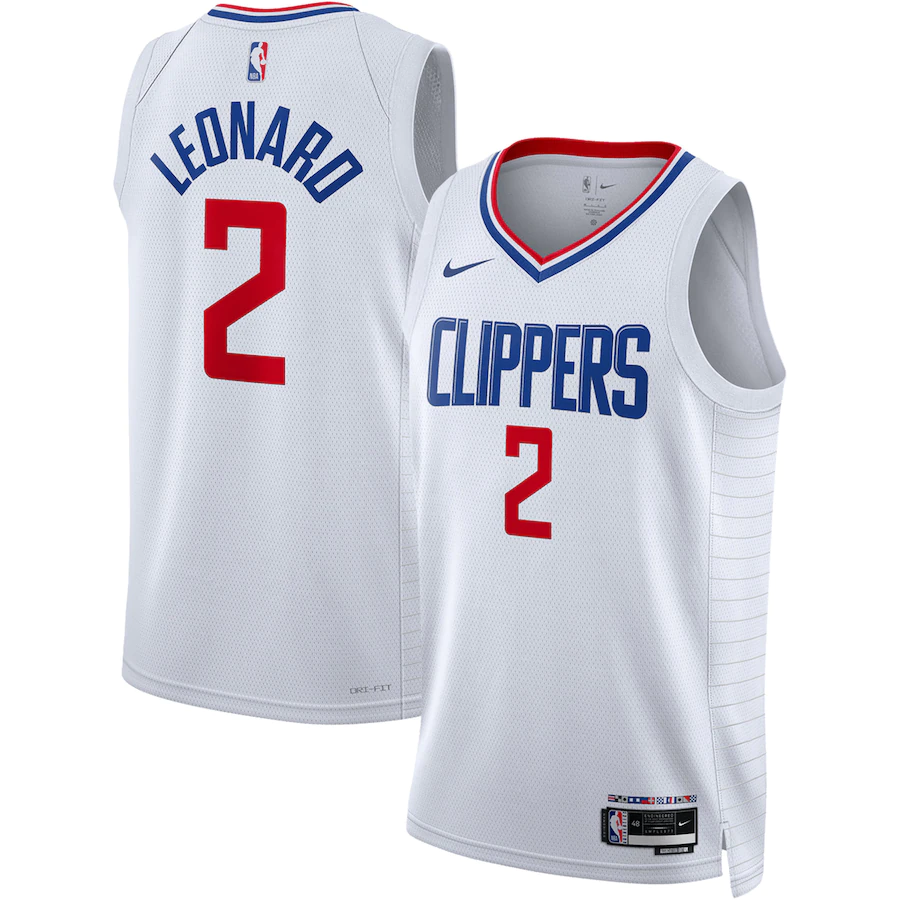 Men's LA Clippers Kawhi Leonard White Swingman Jersey - Association Edition