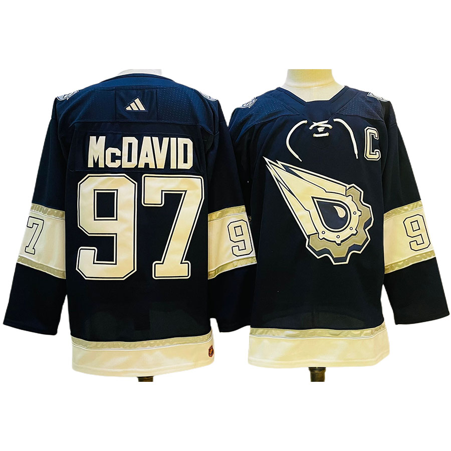 Men's Edmonton Oilers Connor McDavid Navy Authentic Jersey