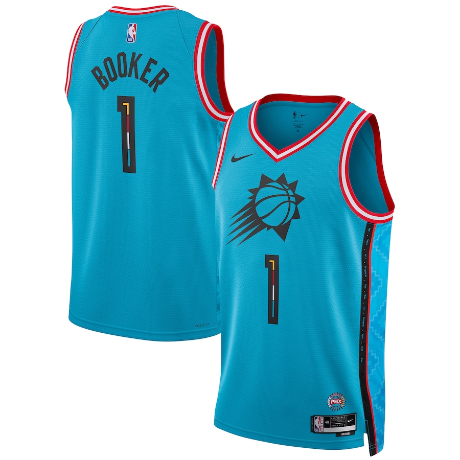 Men's Phoenix Suns Devin Booker Turquoise 2022-23 Swingman Jersey - City Edition