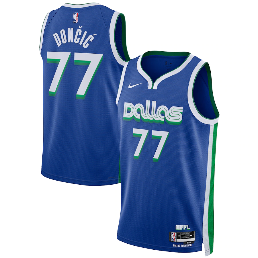 Men's Dallas Mavericks Luka Doncic Blue 2022-23 Swingman Jersey - City Edition
