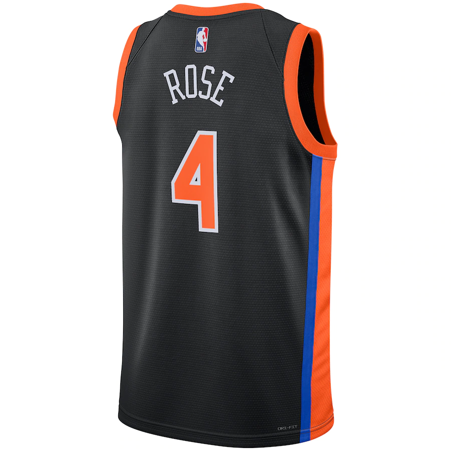 Men's New York Knicks Derrick Rose Black 2022-23 Swingman Jersey - City Edition