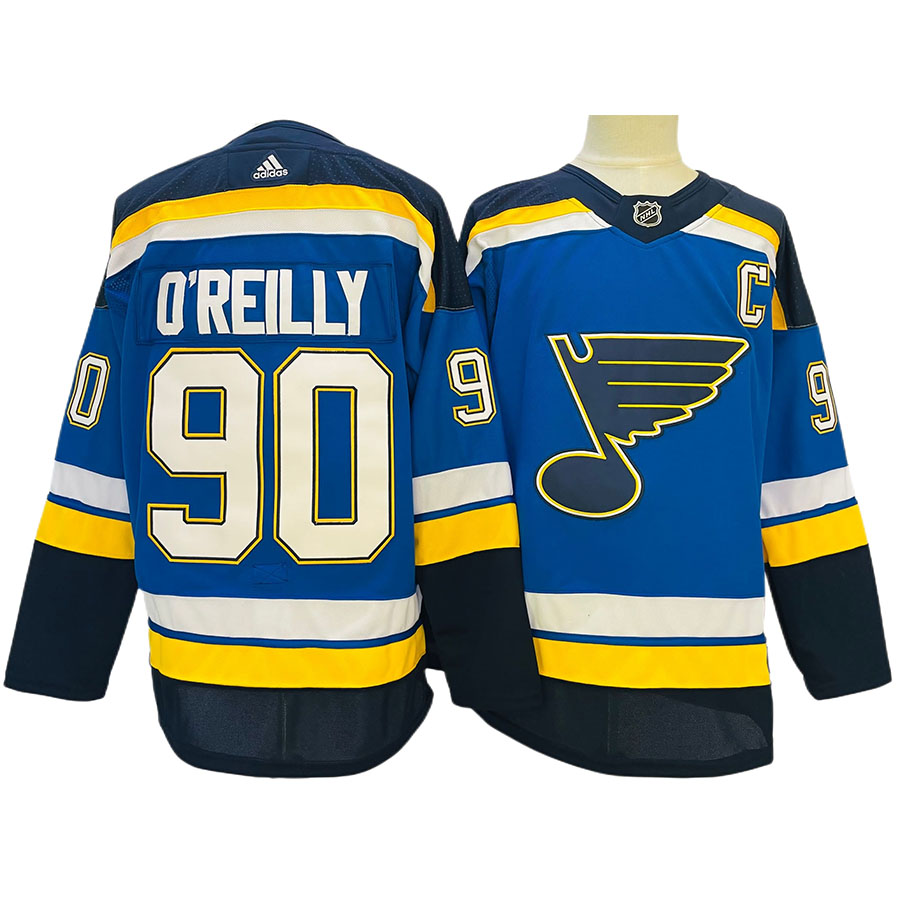 Men's St. Louis Blues Ryan O'Reilly Blue Captain Patch Authentic Player Jersey