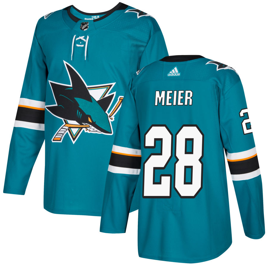 Men's San Jose Sharks Timo Meier Teal Authentic Jersey