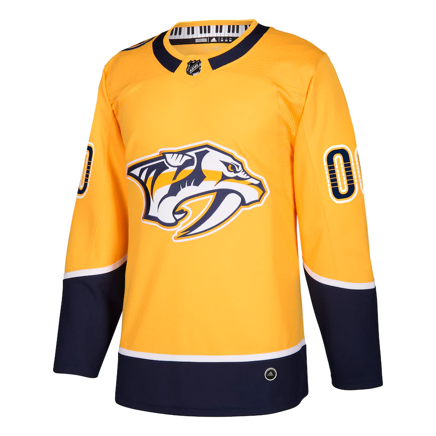 Custom Men's Nashville Predators adidas Gold Authentic Player Jersey