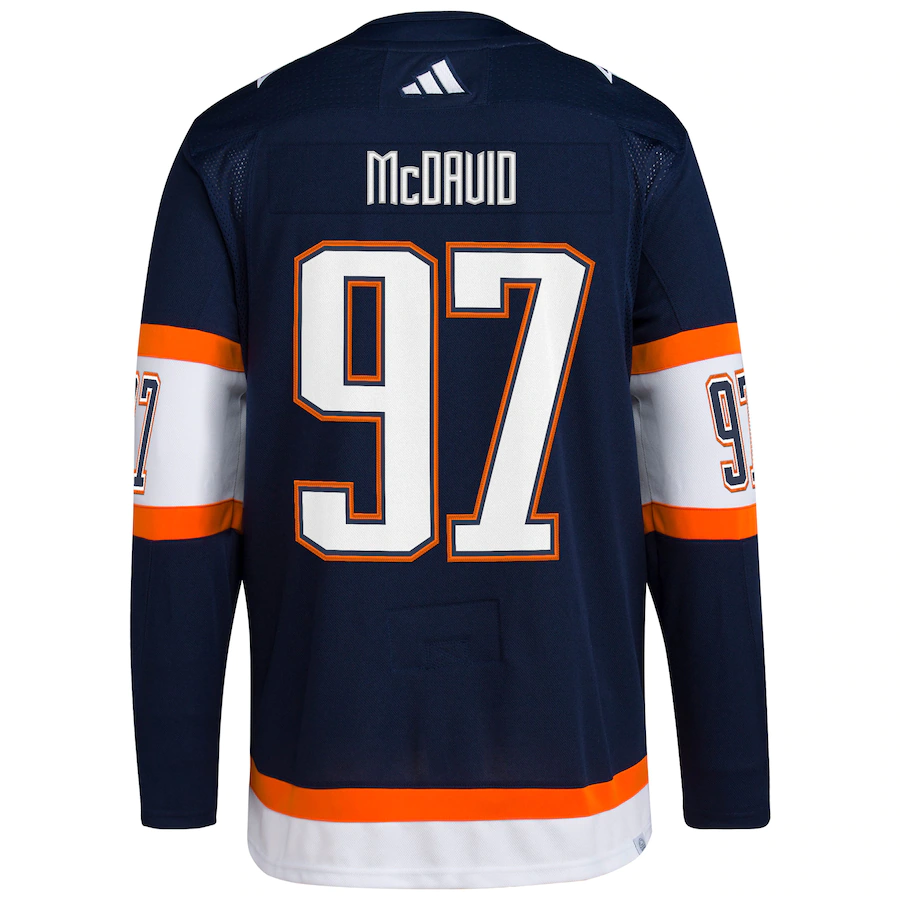 Men's Edmonton Oilers Connor McDavid Navy Reverse Retro 2.0 Authentic Player Jersey