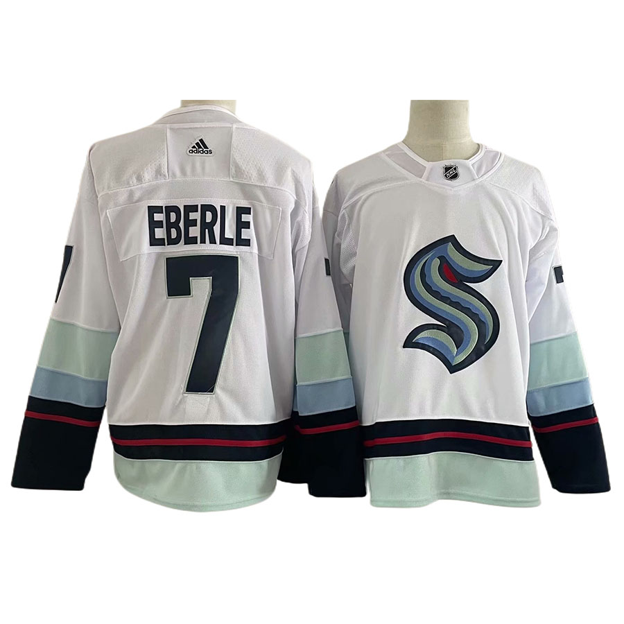Men's Seattle Kraken Jordan Eberle White Authentic Primegreen Player Jersey