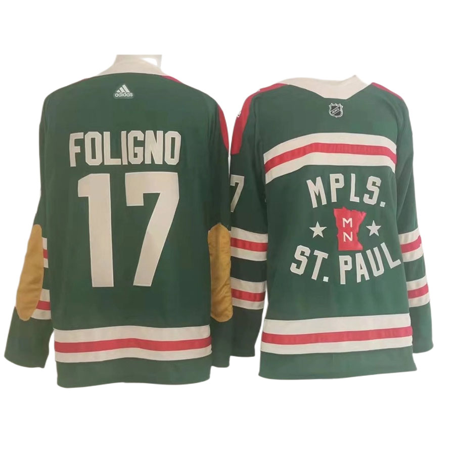 Men's Minnesota Wild Marcus Foligno Green MPLS Authentic Player Jersey