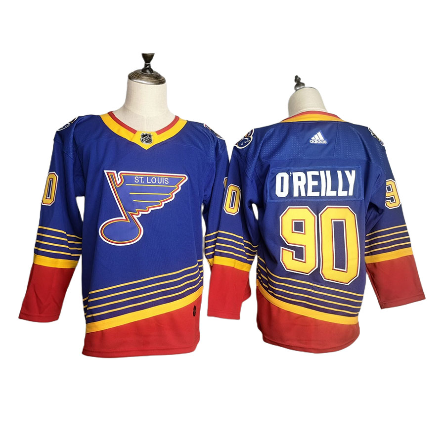 Men's St. Louis Blues Ryan O'Reilly Blue Reverse Retro Authentic Player Jersey