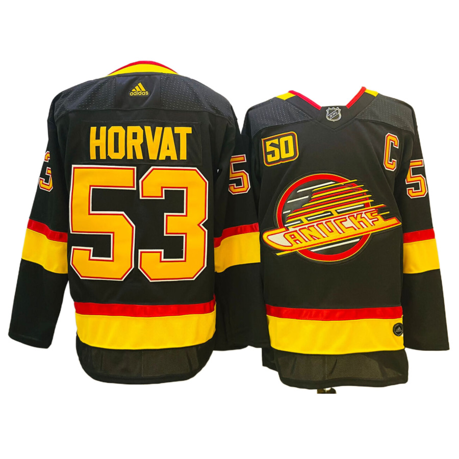 Men's Vancouver Canucks Bo Horvat Black Alternate Authentic Player Jersey