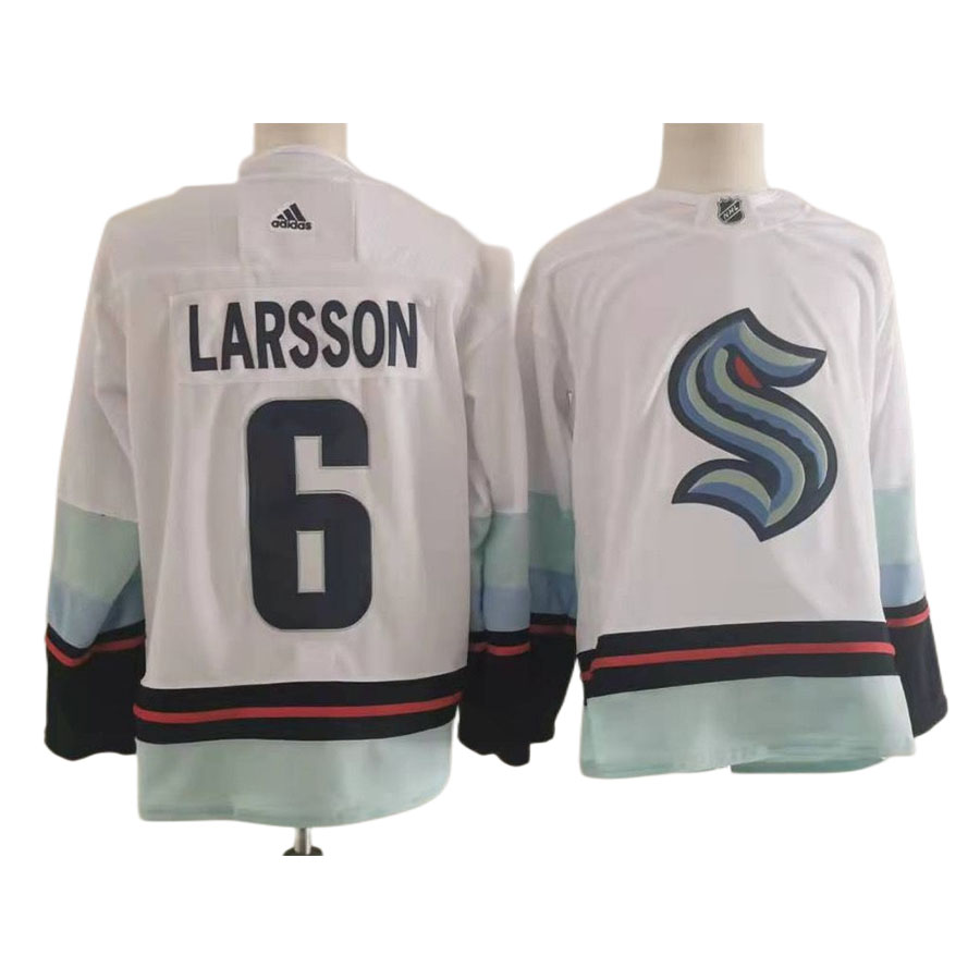 Men's Seattle Kraken Adam Larsson White Authentic Player Jersey