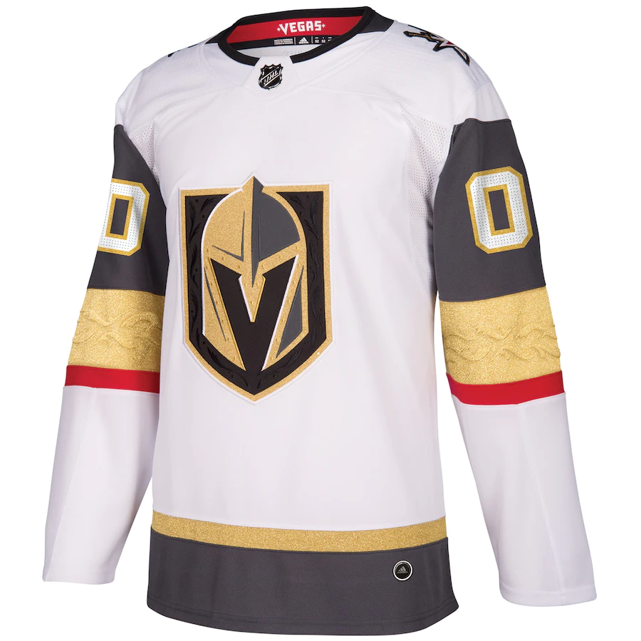 Custom Men's Vegas Golden Knights adidas White Away Authentic Jersey