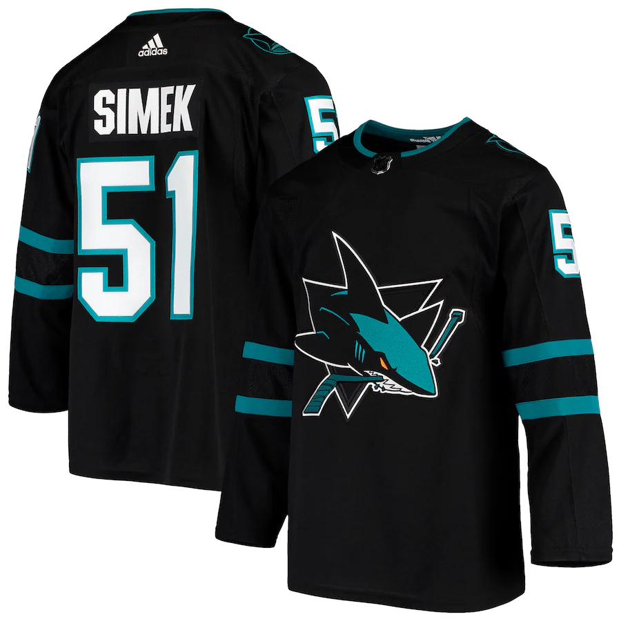 Men's San Jose Sharks Radim Simek Black Alternate Authentic Jersey
