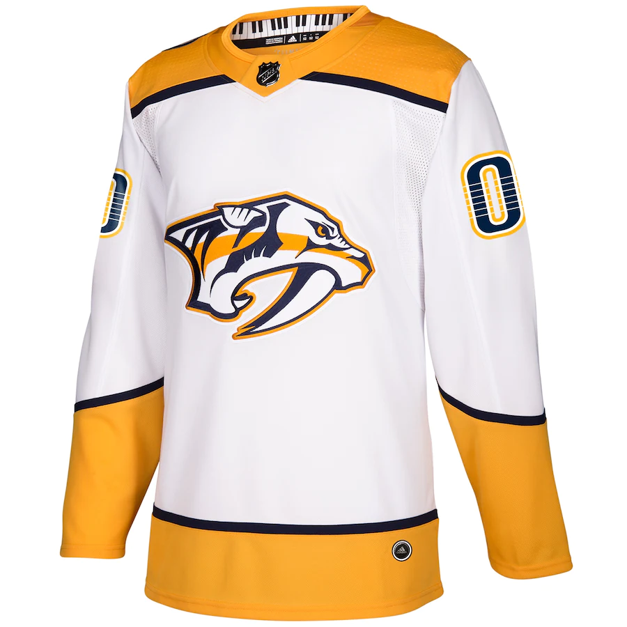 Custom Men's Nashville Predators White Authentic Player Jersey
