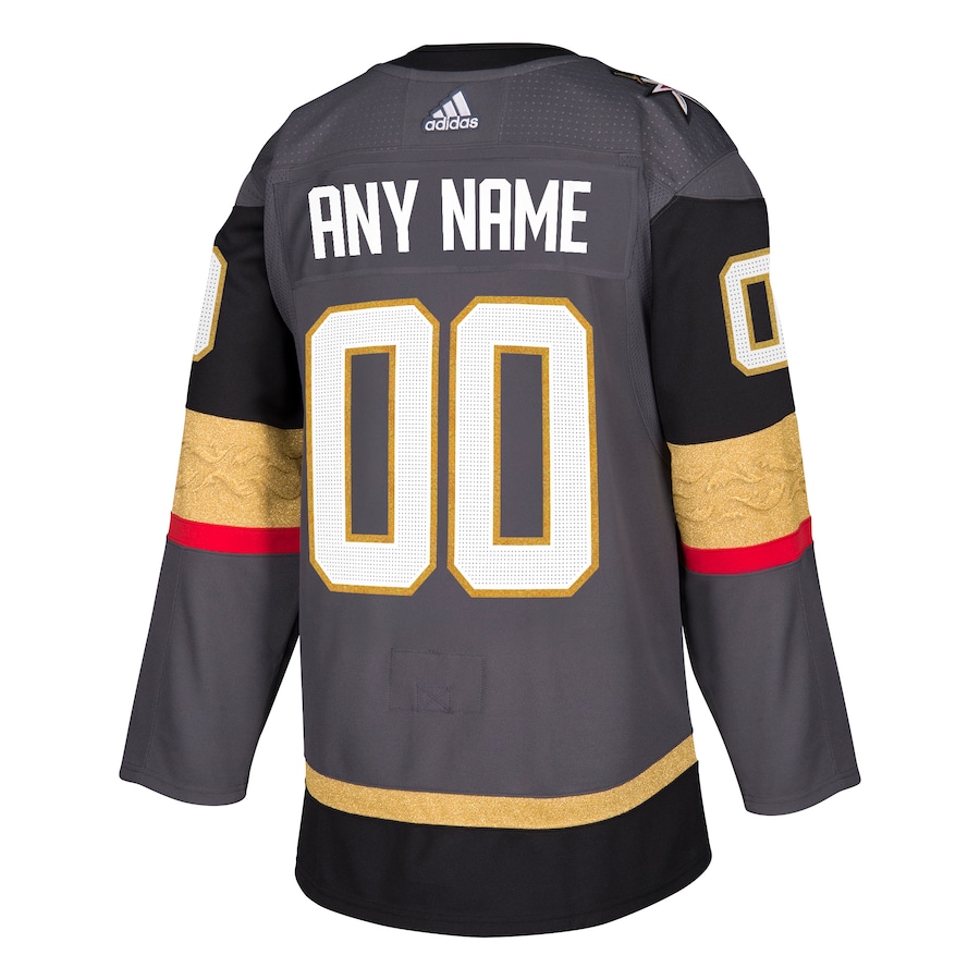 Custom Men's Vegas Golden Knights adidas Gray Authentic Jersey
