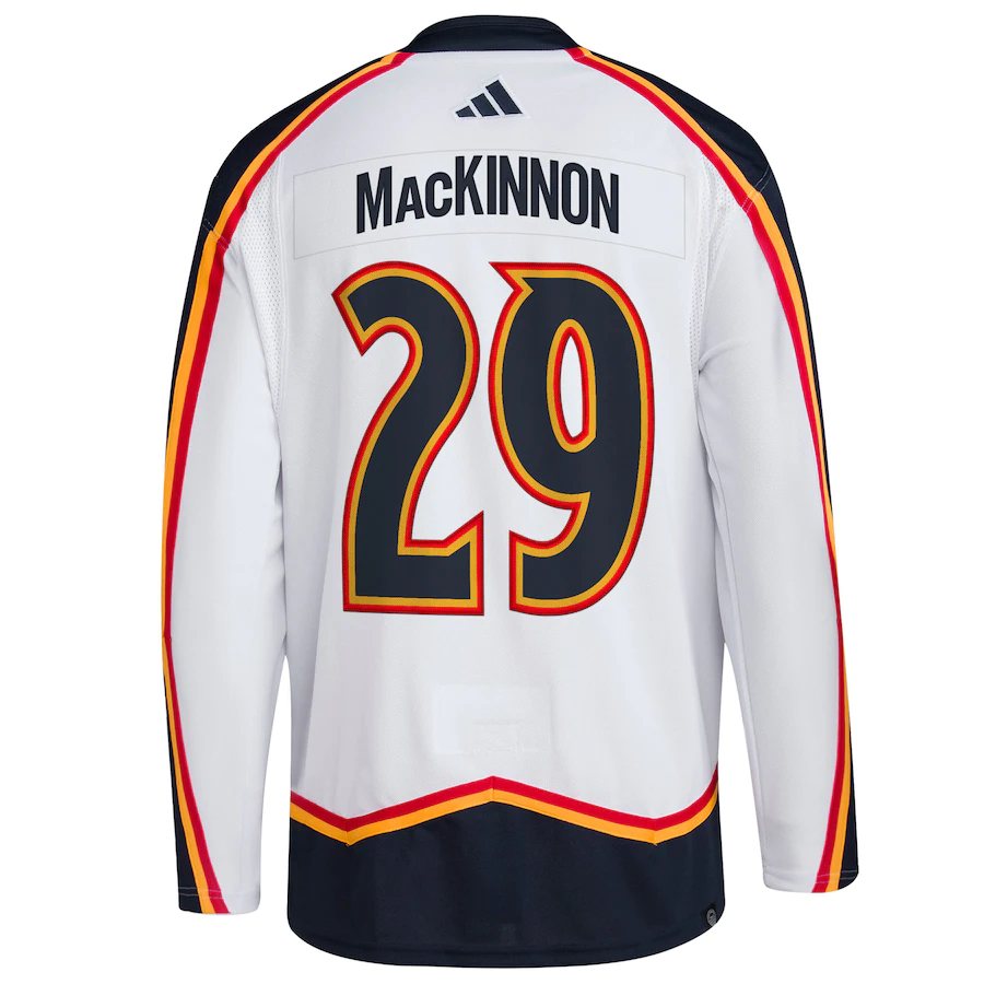Men's Colorado Avalanche Nathan MacKinnon White Reverse Retro 2.0 Authentic Player Jersey