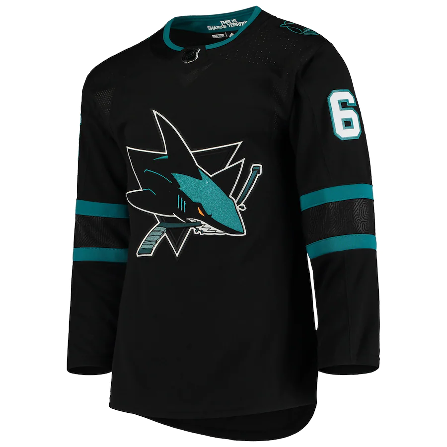 Men's San Jose Sharks Erik Karlsson adidas Black Alternate Authentic Player Jersey