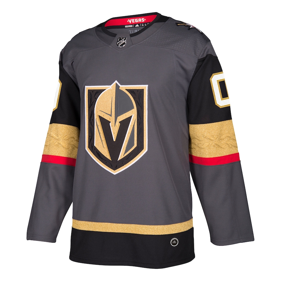 Custom Men's Vegas Golden Knights adidas Gray Authentic Jersey