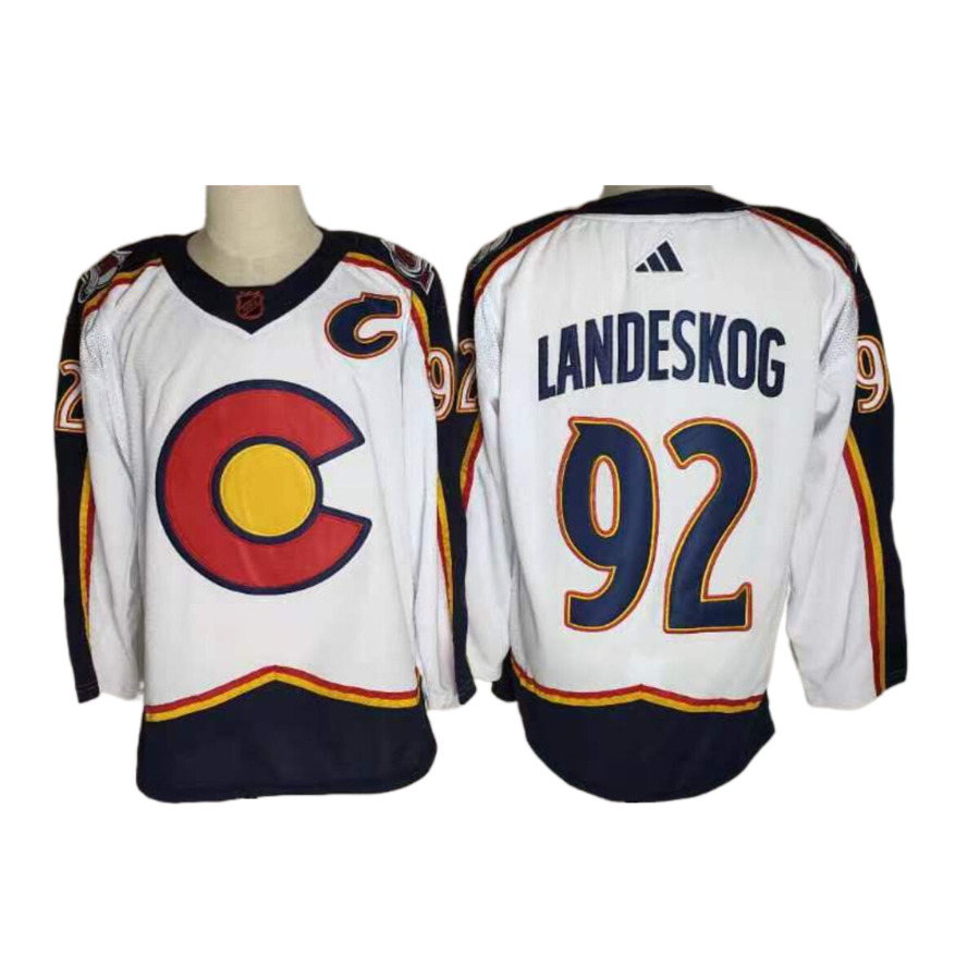 Men's Colorado Avalanche Gabriel Landeskog White Reverse Retro 2.0 Authentic Player Jersey