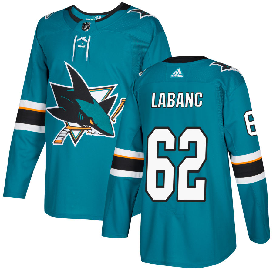 Men's San Jose Sharks Kevin Labanc Teal Authentic Player Jersey