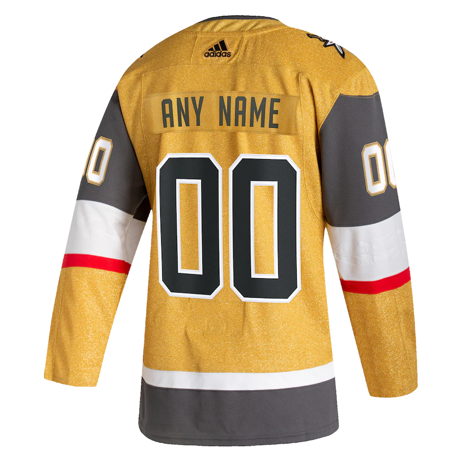 Custom Men's Vegas Golden Knights adidas Gold Alternate Authentic Jersey