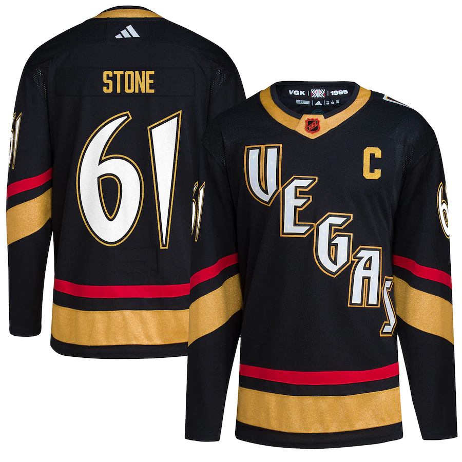 Men's Vegas Golden Knights Mark Stone Black Reverse Retro 2.0 Authentic Player Jersey