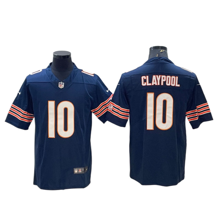 Men's Chicago Bears Chase Claypool Navy Vapor Limited Jersey