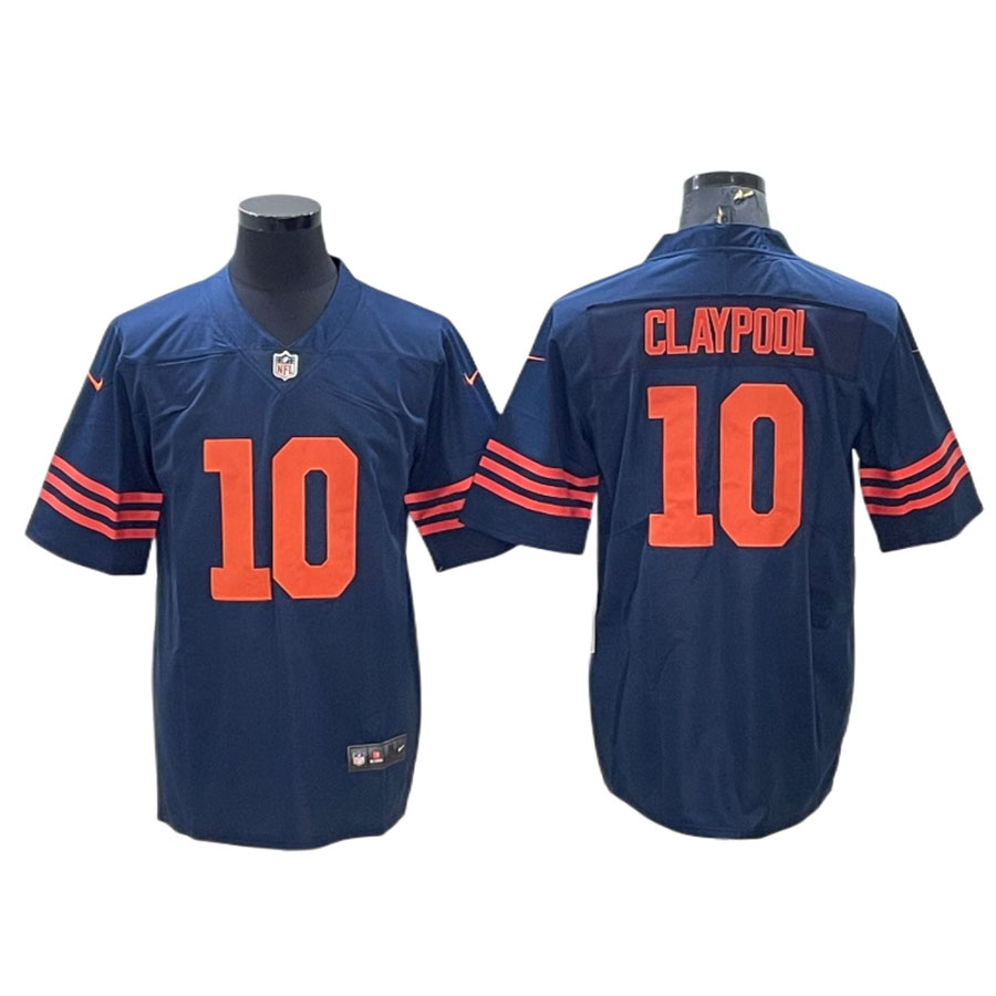 Men's Chicago Bears Chase Claypool Navy Color Rush Limited Jersey