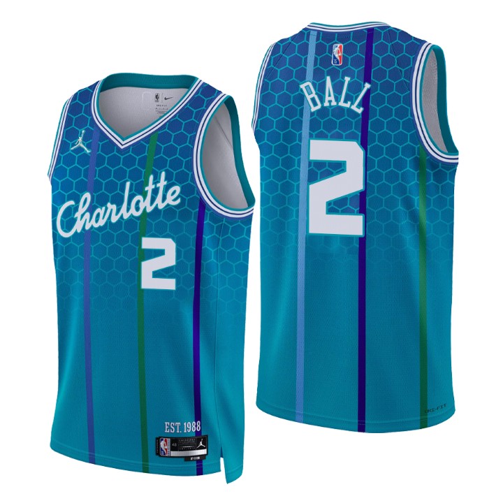 Men's Charlotte Hornets Lamelo Ball Jordan Brand Teal 2021-22 Swingman Jersey - City Edition