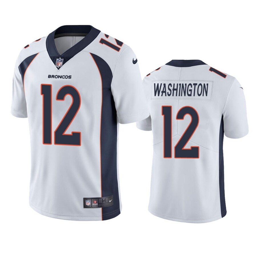 Men's Denver Broncos Montrell Washington White Vapor Limited Jersey