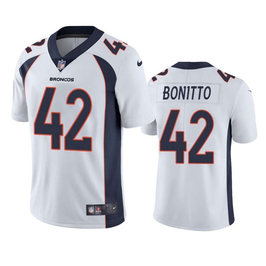 Men's Denver Broncos Nik Bonitto White Vapor Limited Jersey