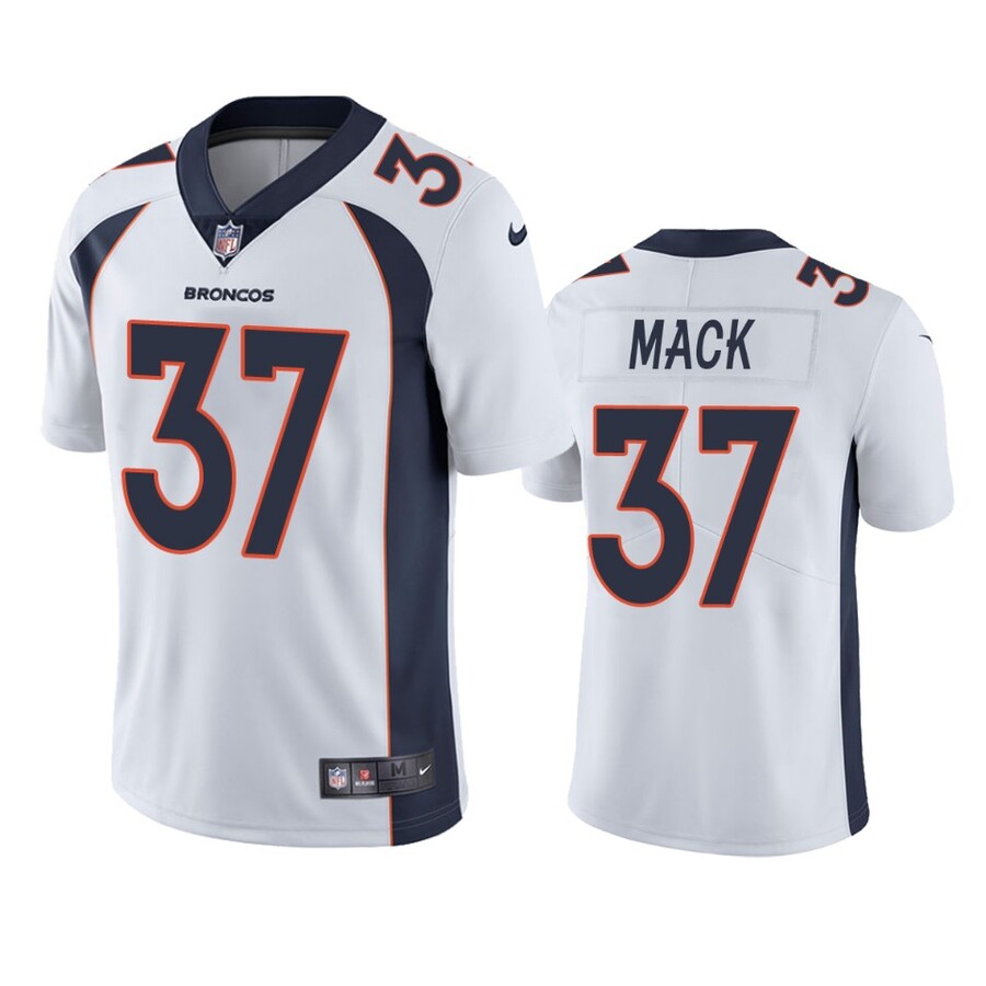 Men's Denver Broncos Marlon Mack White Vapor Limited Jersey