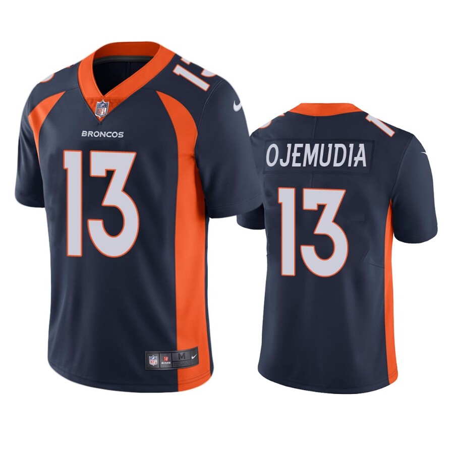 Men's Denver Broncos Michael Ojemudia Navy Alternate Vapor Limited Jersey