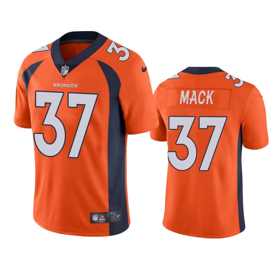 Men's Denver Broncos Marlon Mack Orange Vapor Limited Jersey