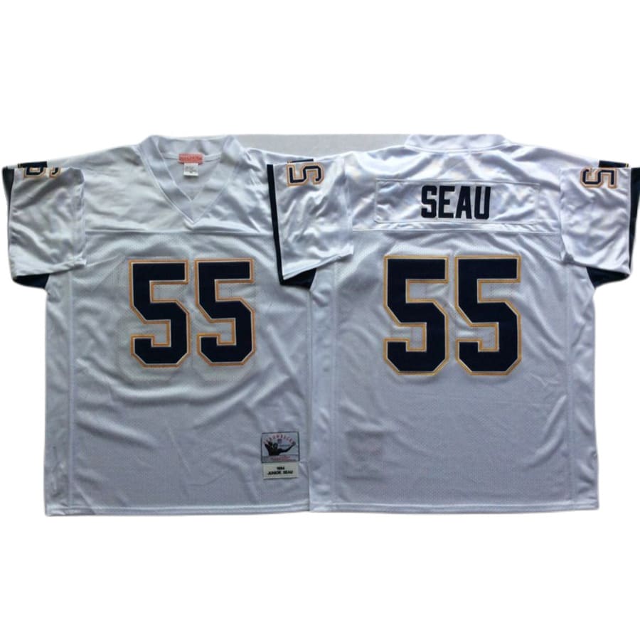 Men's Los Angeles Chargers Junior Seau Mitchell & Ness White Throwback Jersey