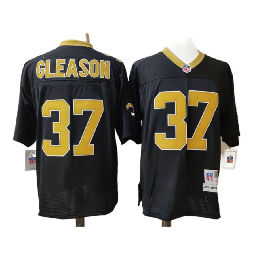 Men's New Orleans Saints Steve Gleason Mitchell & Ness Black 2003 Throwback Jersey