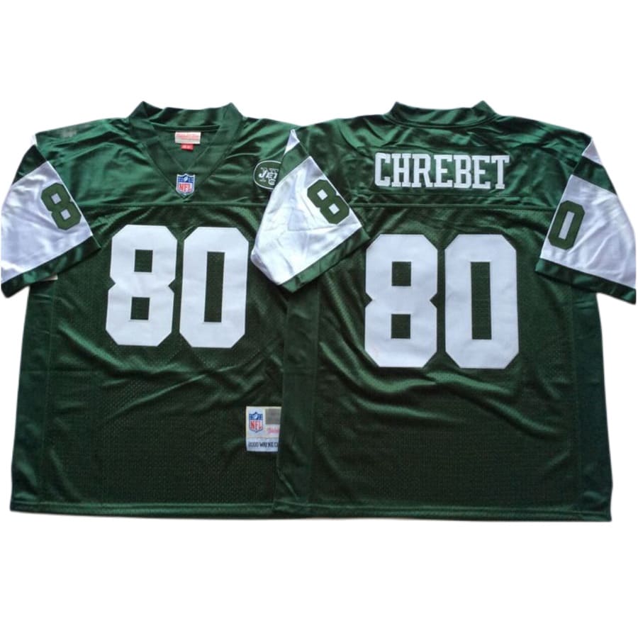 Men's New York Jets Wayne Chrebet Mitchell & Ness Green 2000 Authentic Throwback Jersey