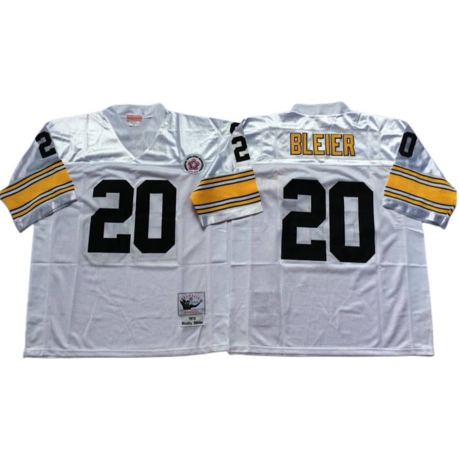 Men's Pittsburgh Steelers Rocky Bleier Mitchell & Ness White 1975 Jersey