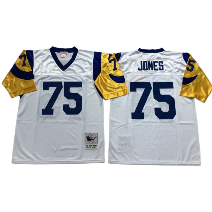 Men's Los Angeles Rams Deacon Jones Mitchell & Ness White Jersey